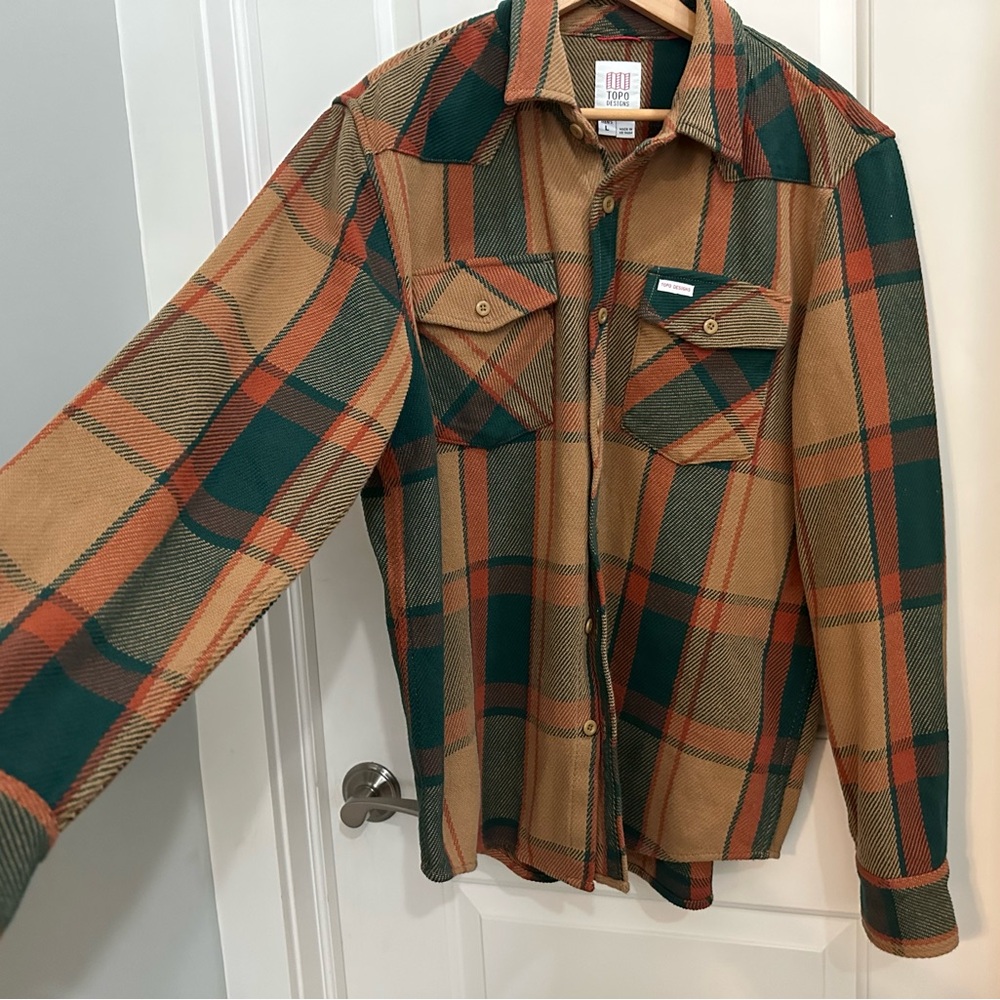 Danner - Topo Designs Plaid Shirt in Green and Brown - Picture 4 of 15
